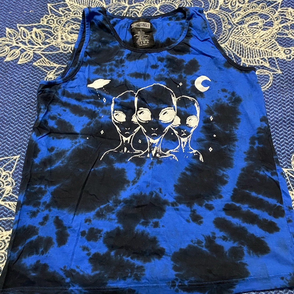 Tie dye alien tank.